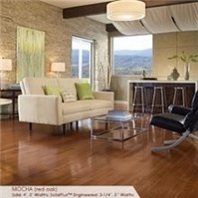 Somerset Color Collection Plank 4" Solid Mocha Wood Flooring