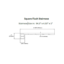 aquasheild square stair nosing transition piece