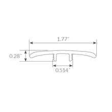 Mannington Adura Flex Sundance T-Molding transition transition trims on sale at cheap, low wholesale prices by Hurst Hardwoods